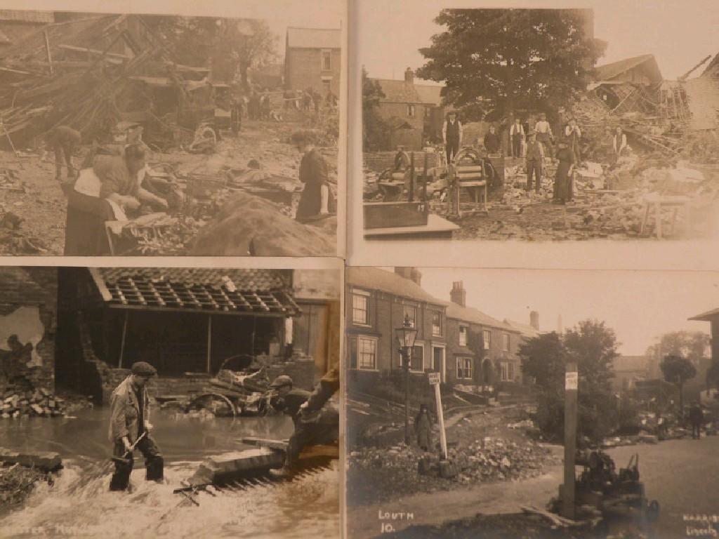 Appraisal: The Louth Disaster - postcard and two others