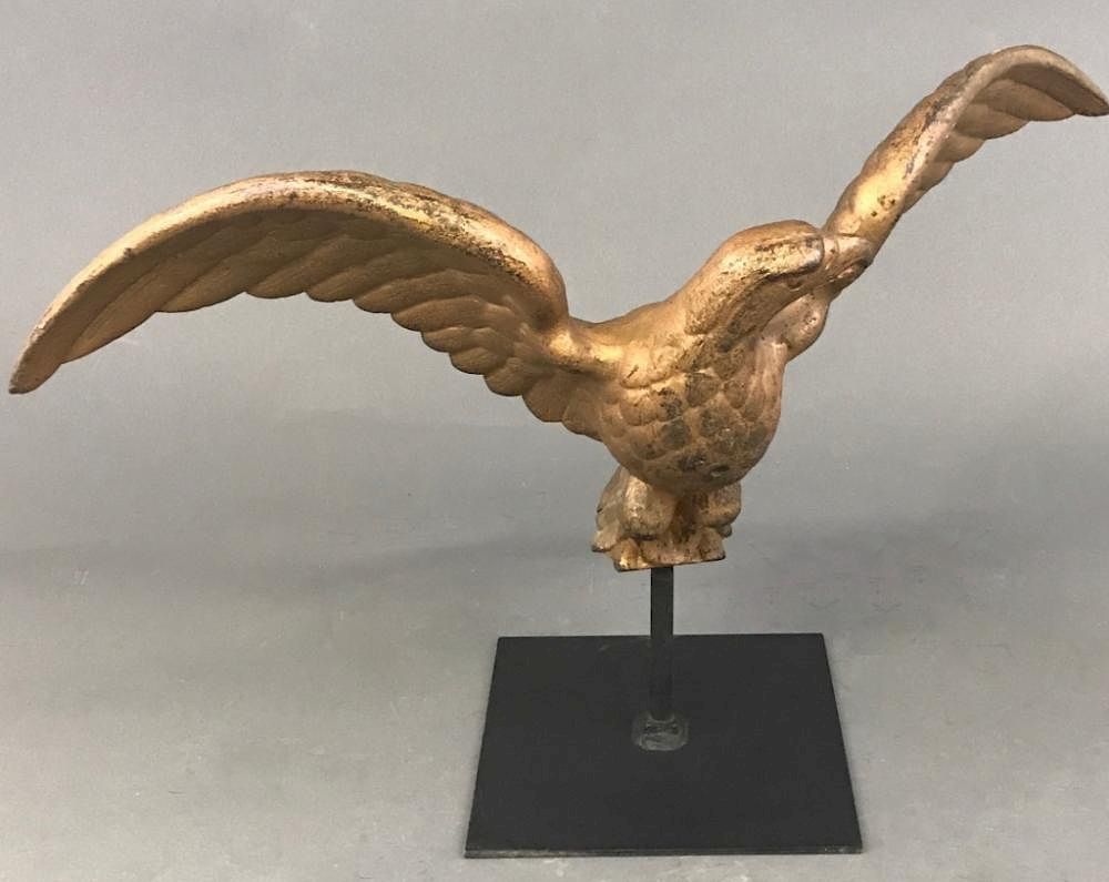 Appraisal: Gilt Painted Cast Iron Eagle Gilt painted cast iron eagle