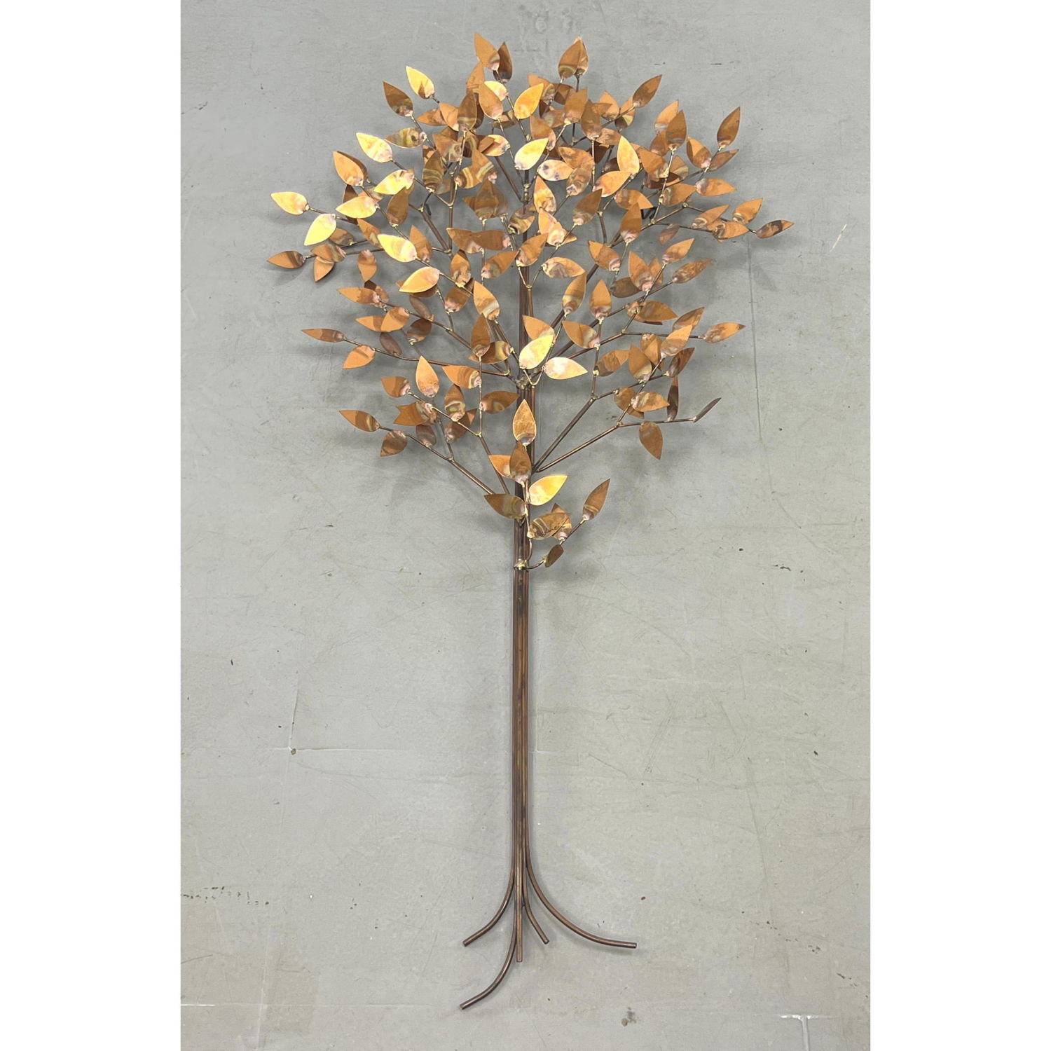 Appraisal: C Jere copper wall sculpture Mixed Metal Tree Form Signed