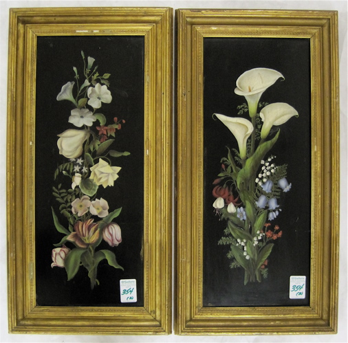 Appraisal: PAIR OIL PAINTINGS ON WOOD PANEL British School the Victorian