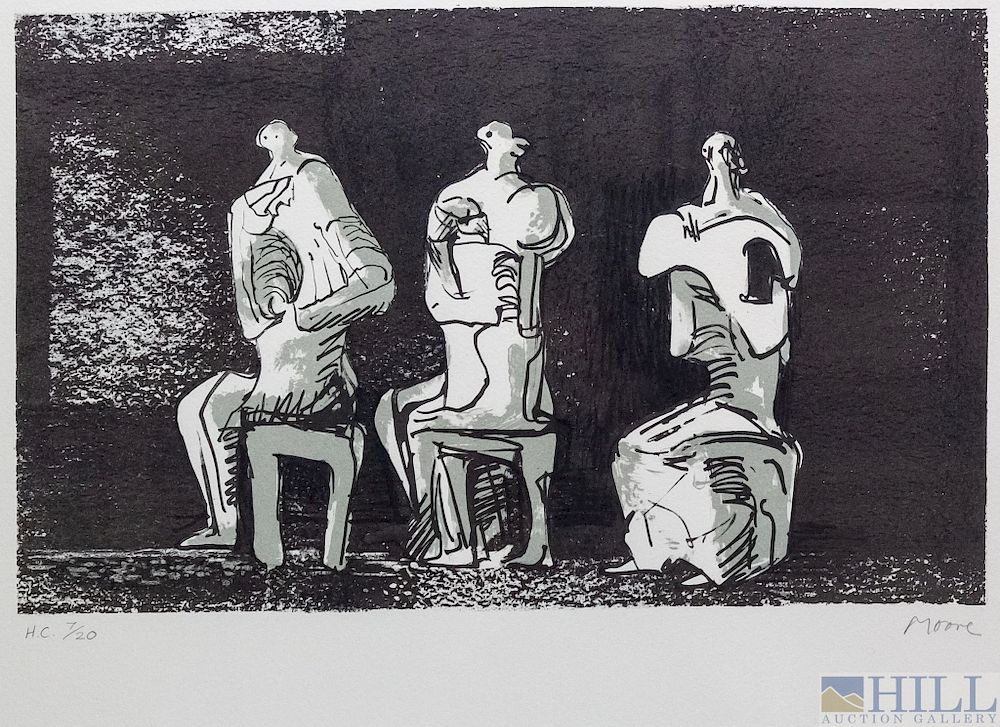 Appraisal: Henry Spencer Moore - L E Lithograph Henry Spencer Moore