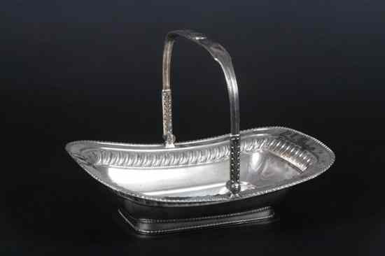 Appraisal: REGENCY SHEFFIELD PLATE CAKE BASKET Early th century Rectangular with