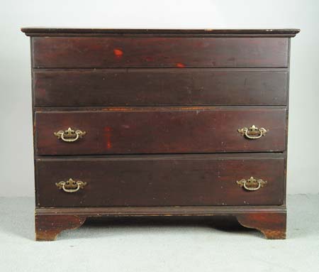 Appraisal: TWO DRAWER EARLY BLANKET CHEST Molded edge drawers have replaced