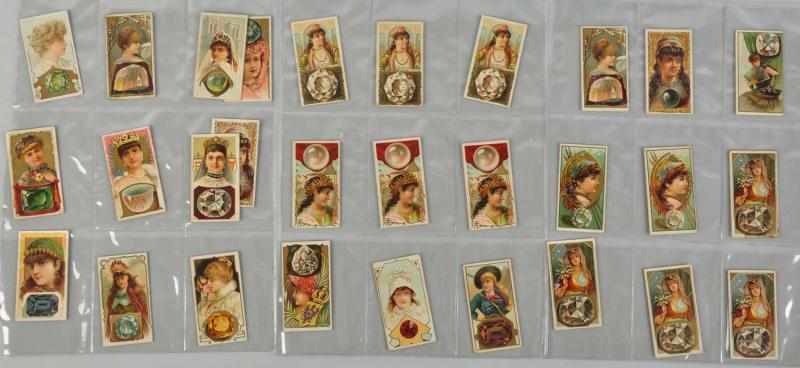 Appraisal: Lot of Famous Gems of the World Tobacco Cards Description