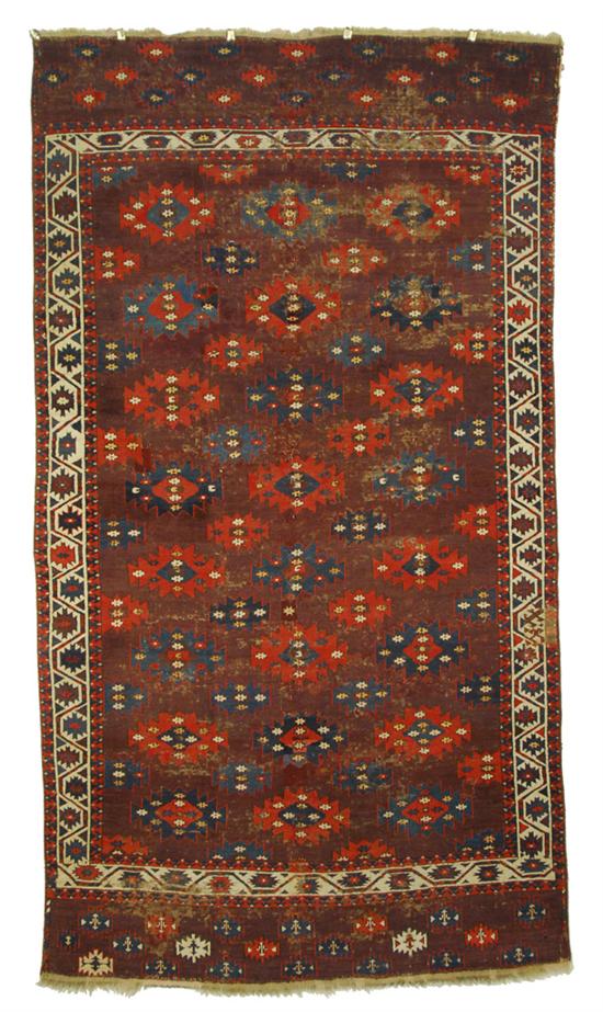 Appraisal: YOMUD MAIN CARPET Turkestan early th century feet inches x