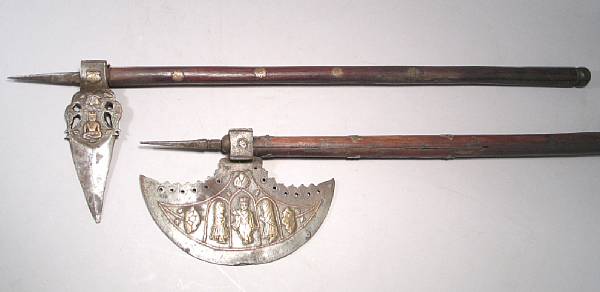 Appraisal: A lot of two Indian axes th or early th