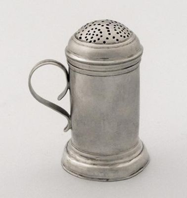 Appraisal: A George I Britannia standard kitchen pepper with a scroll