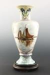 Appraisal: GOUDA VASE - Tall Urn Formed Gouda Vase decorated with