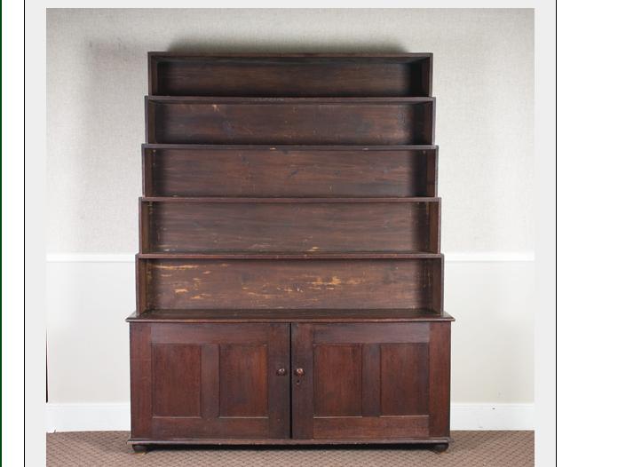 Appraisal: RARE NEW ENGLAND WALNUT AND PINE HARVARD BOOKCASE EARLY NINETEENTH