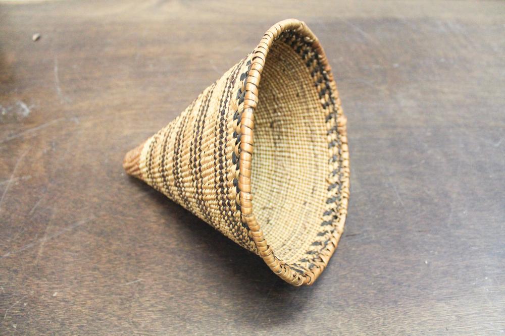 Appraisal: NORTHERN CALIFORNIA NATIVE AMERICAN BURDEN BASKET having classic conical shape