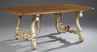 Appraisal: Continental Polychromed Carved Oak and Walnut Dini Continental Polychromed Carved