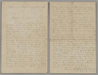 Appraisal: Ibsen Henrik - Autograph Letter Signed Gossensass Tyrol July Two