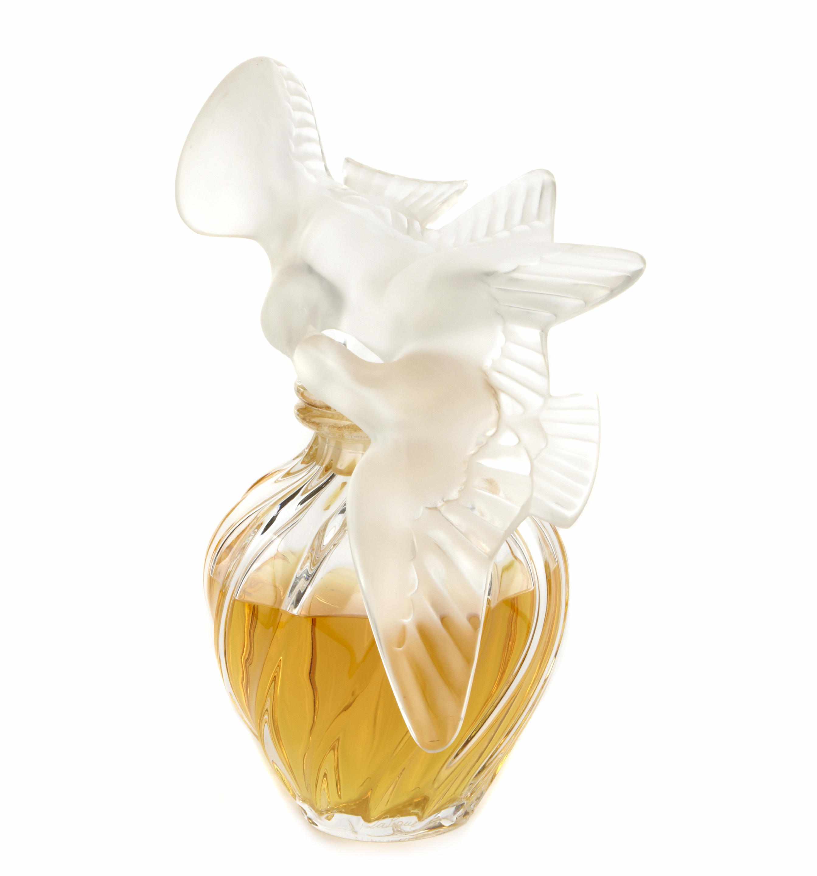 Appraisal: A Lalique molded and frosted glass factice perfume bottle L'Air