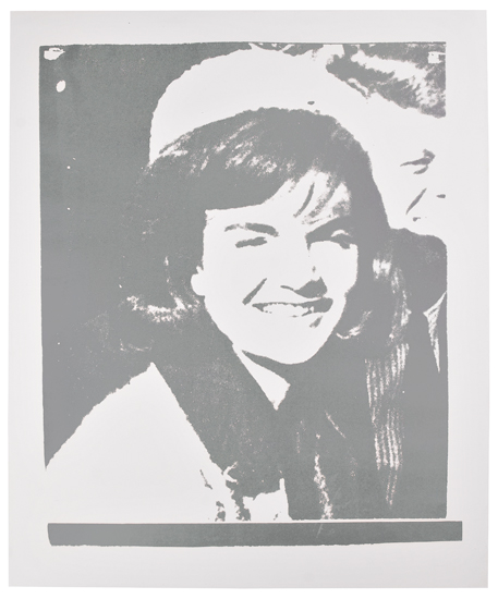 Appraisal: ANDY WARHOL Jacqueline Kennedy I Screenprint printed in silver on