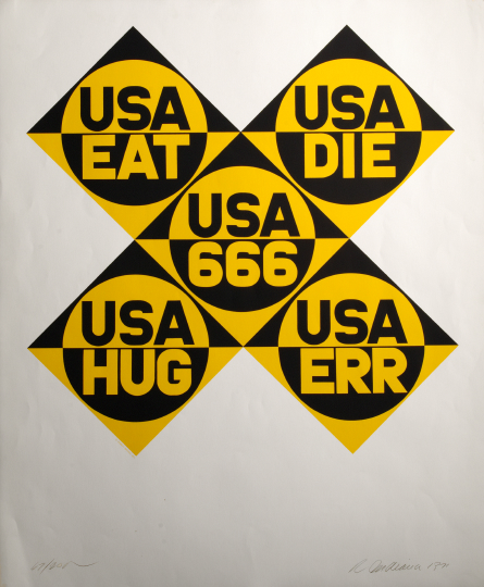 Appraisal: Robert Indiana American b USA color screenprint sheet size x