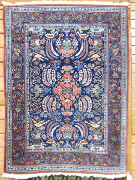 Appraisal: SEMI-ANTIQUE PERSIAN QAZVIN KAZVIN AREA RUG Qazvin Province northwest Iran