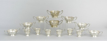 Appraisal: A Lot of Sterling Silver Demi Cup Holders And Sherbet