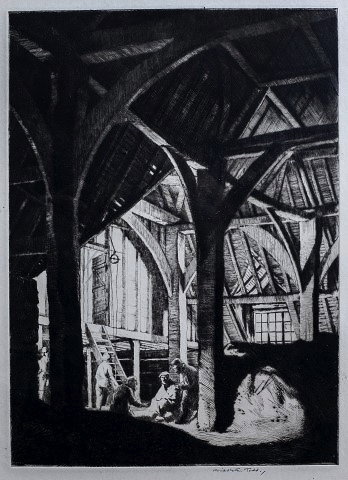 Appraisal: Ralph Middleton Todd British - In the barnsigned in pencil