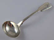 Appraisal: A William IV silver fiddle pattern sauce ladle William Eley