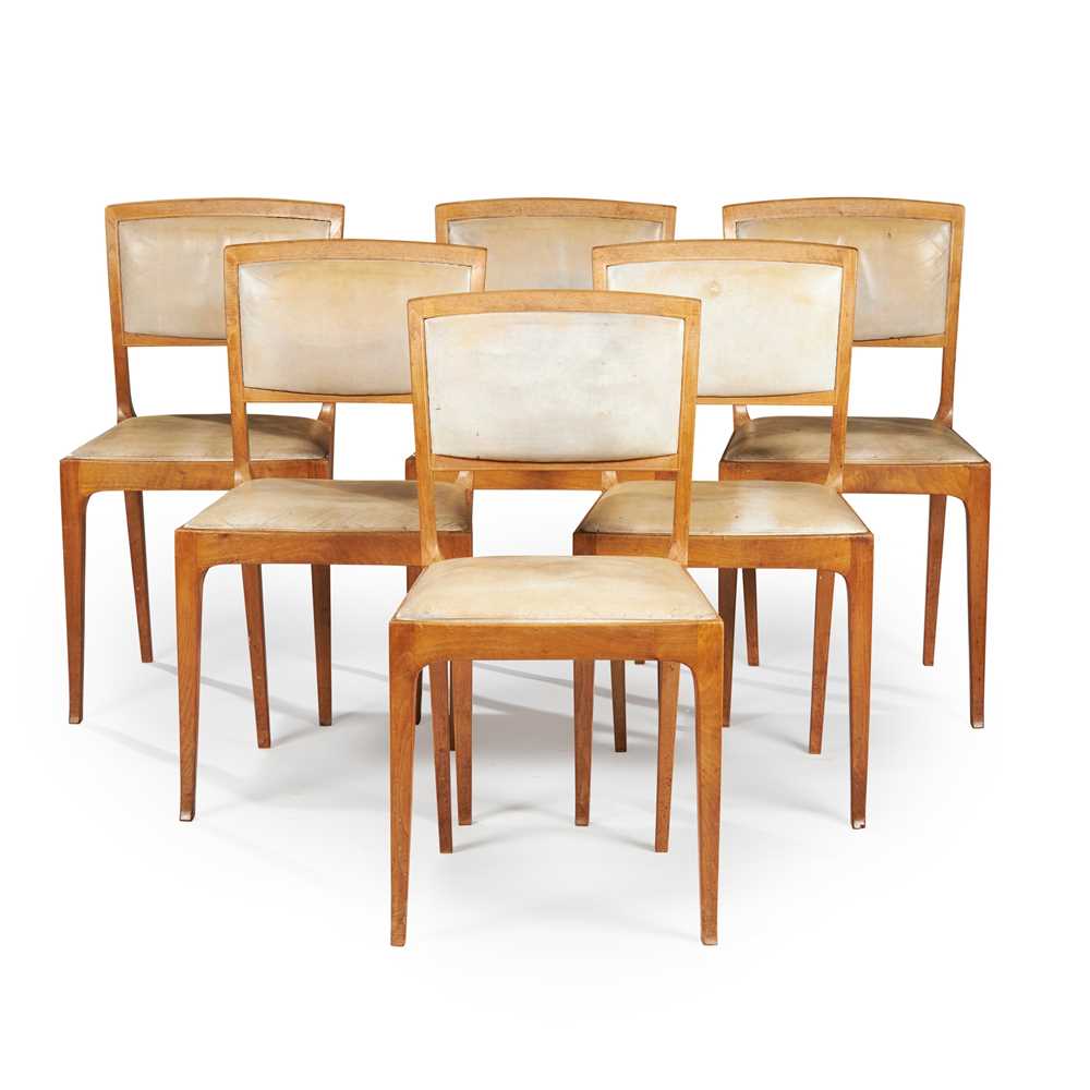 Appraisal: EDWARD BARNSLEY - SET OF SIX DINING CHAIRS CIRCA walnut