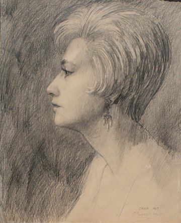 Appraisal: WHYTE Raymond American - ''Erica Portrait of a Woman'' Pencil