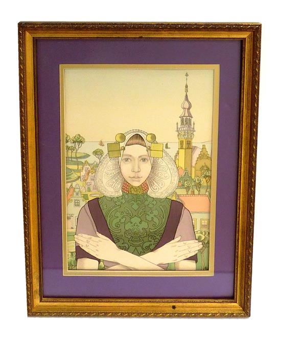 Appraisal: Franz Marie Melchers French - color lithograph L'Estampe Moderne-La PhalTne