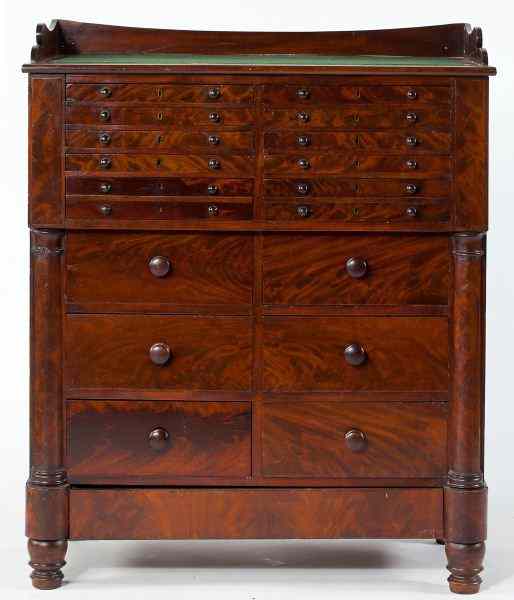 Appraisal: Antique American Dental Chest th century in the classical style