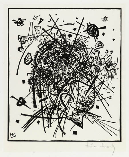 Appraisal: WASSILY KANDINSKY Kleine Welten VIII Woodcut on cream wove paper