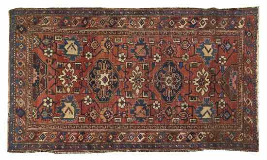 Appraisal: A Lilihan Wool Runner having repeating geometric decoration on a