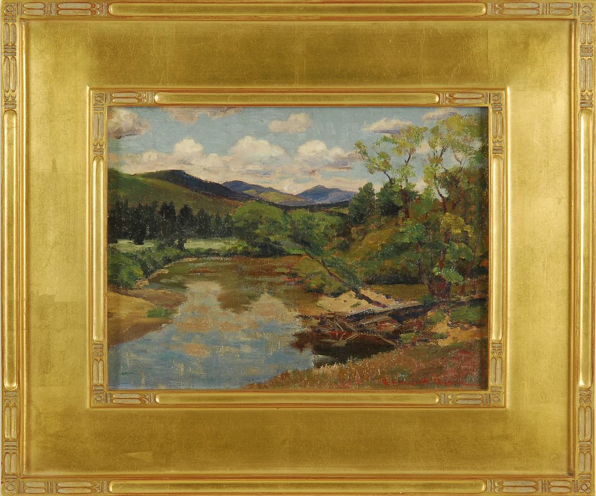 Appraisal: ROBERT EMMETT OWENAmerican - Spring mountain landscape Signed lower right