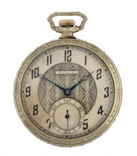 Appraisal: An Open Face Masonic Pocket Watch Dudley Dudley Dudley Open