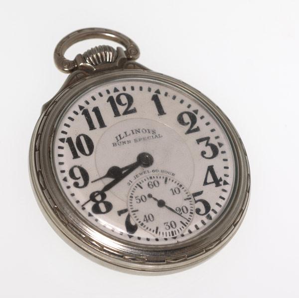 Appraisal: ILLINOIS BUNN SPECIAL POCKET WATCH Railroad grade jewels wg face