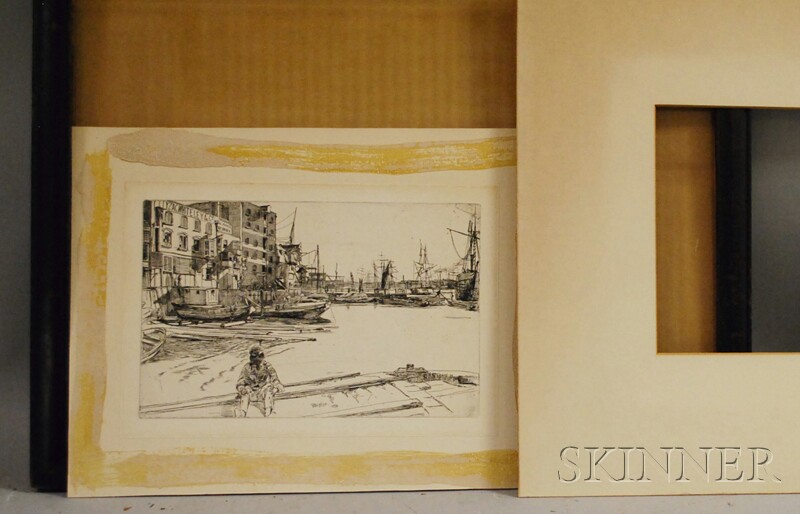 Appraisal: James Abbott McNeill Whistler American - Eagle Wharf Kennedy Signed