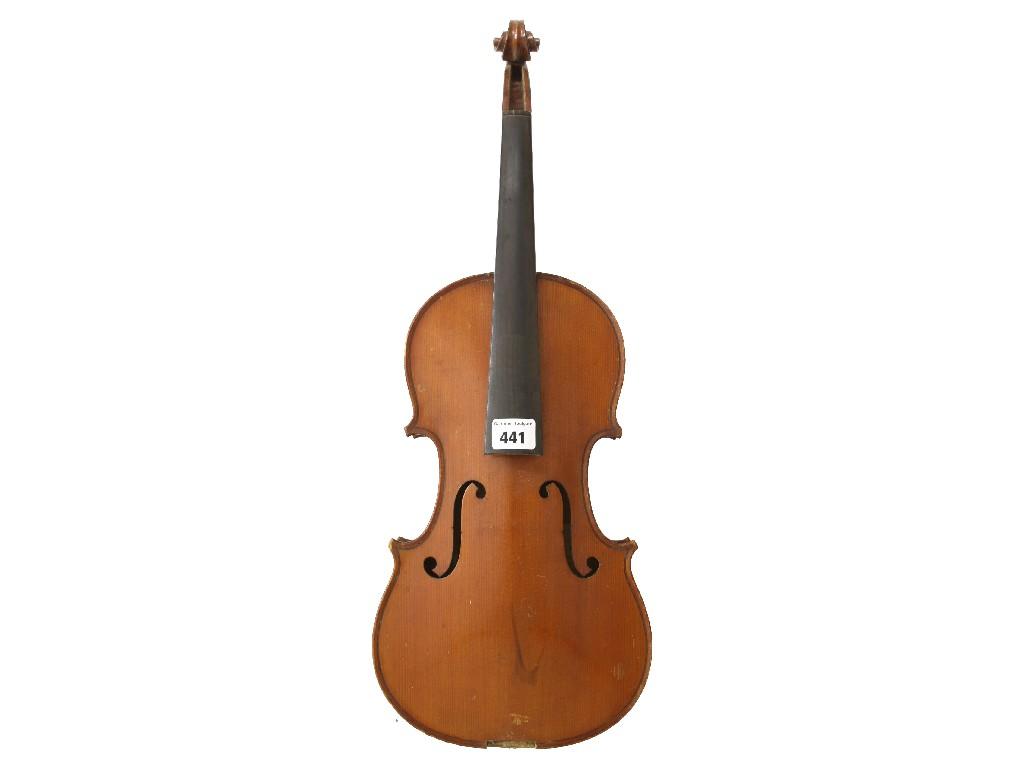 Appraisal: Early th century French violin by and labelled M Cauturieux