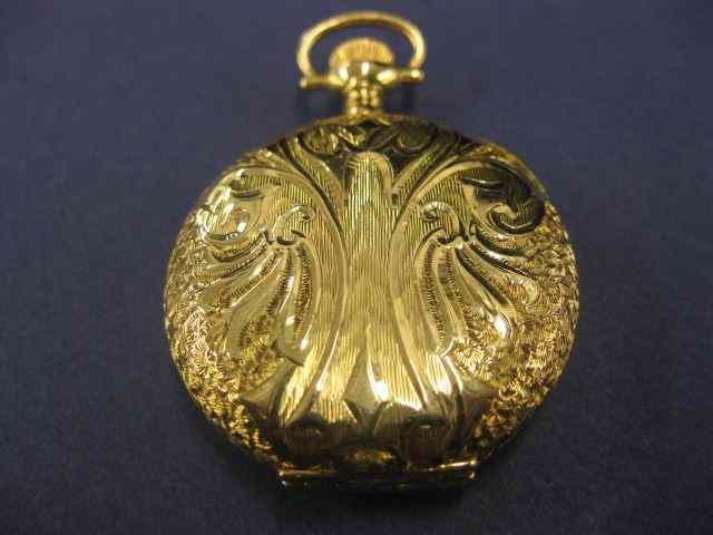 Appraisal: Elgin k Gold Ladies Hunting Case Pocket-watch pendant size -