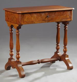 Appraisal: Louis Philippe Carved Walnut Writing Table c Louis Philippe Carved