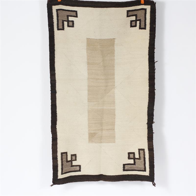 Appraisal: Navajo Indian Woven Wool Horse Blanket Rug Shades of brown