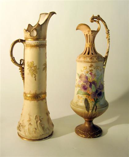 Appraisal: Two Austrian Turn-Teplitz porcelain ewers late th early th century