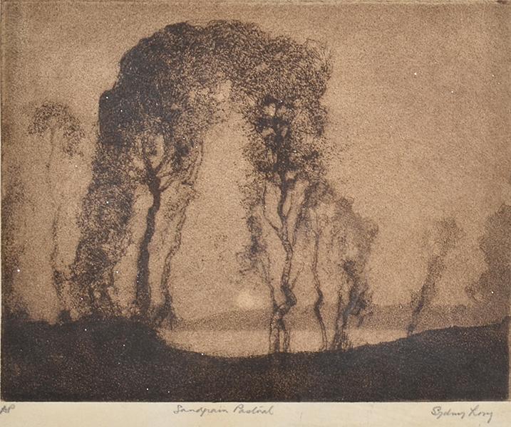 Appraisal: SYDNEY LONG - Sandgrain Pastoral etching and aquatint ed A