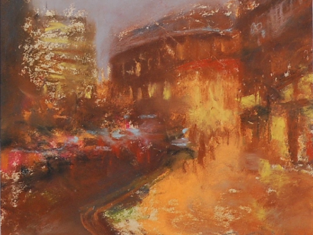 Appraisal: MARC GRIMSHAW b PASTEL St Peters Square Manchester signed x