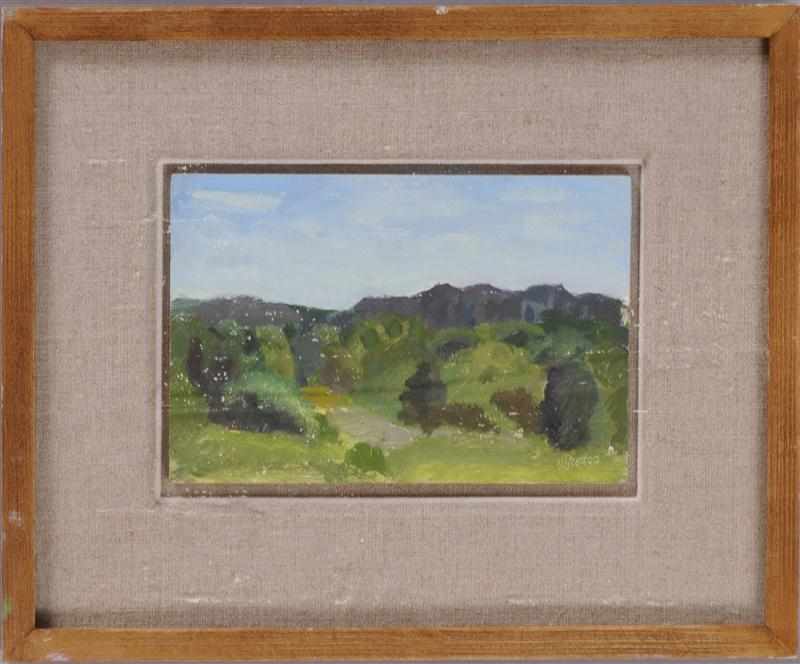 Appraisal: SUSAN SCOTT CANADIAN b LANDSCAPE Oil on panel signed and