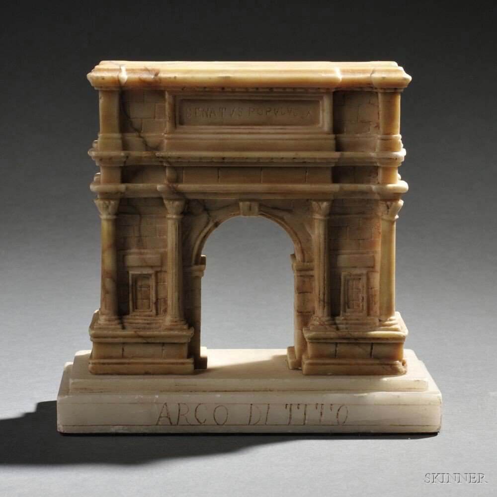 Appraisal: Grand Tour Siena Marble Model of the Arch of Titus