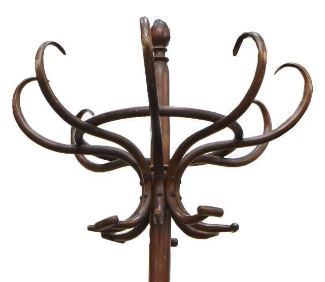 Appraisal: Thonet style bentwood standing hall tree coat rack early th