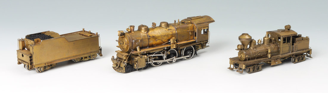 Appraisal: OLYMPIA UNITED BRASS HO TRAIN ENGINES Japanese boxed sets to