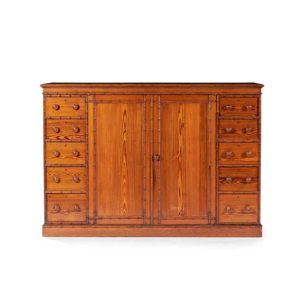 Appraisal: HOWARD SONS OREGON PINE LOW PRESS CUPBOARD TH CENTURY with