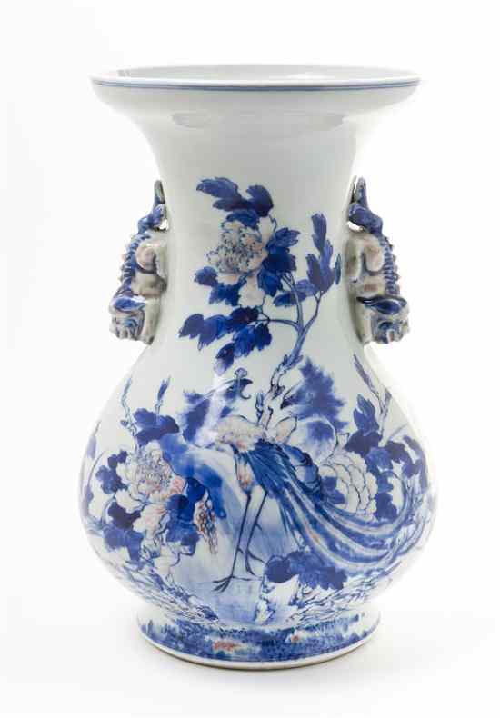 Appraisal: A Chinese Blue and White Porcelain Vase of baluster form