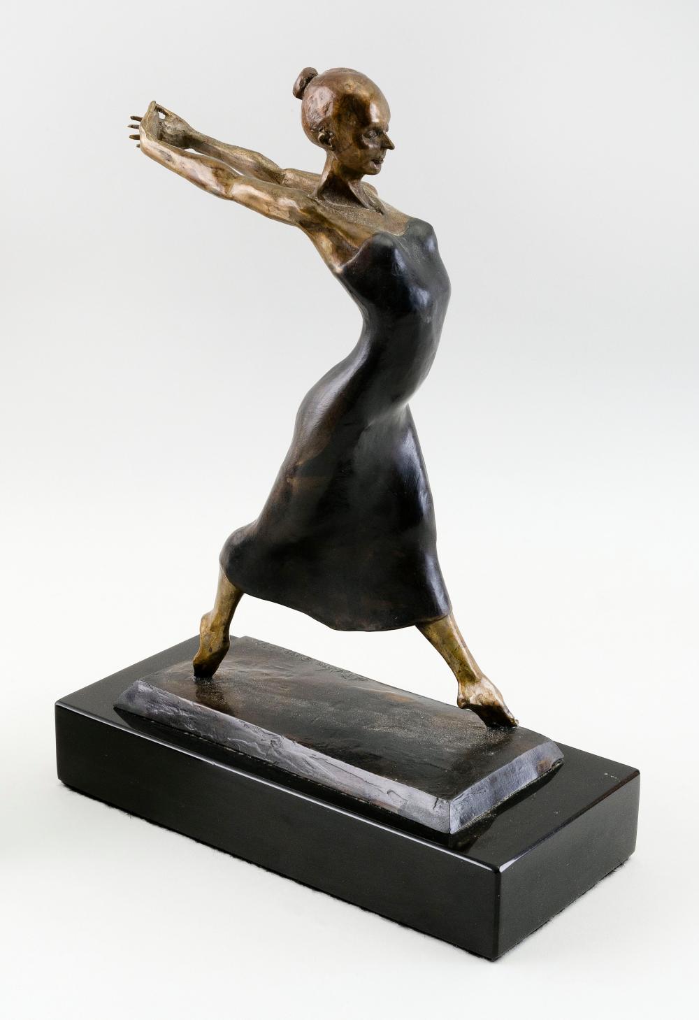 Appraisal: ANDREW W DE VRIES MASSACHUSETTS B BALLERINA TWO-TONE BRONZE ON