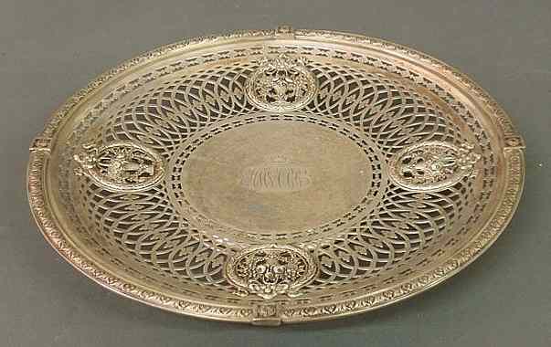 Appraisal: Sterling silver wedding dish of Helene Marie Schmidt heir to