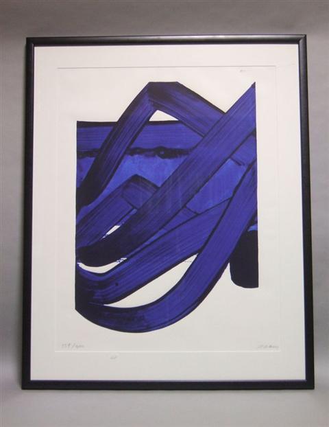 Appraisal: PIERRE SOULAGES FRENCH - ABSTRACT Color print x in sight