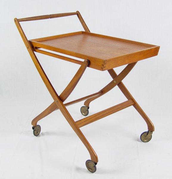 Appraisal: DANISH TEAK FOLDING TEA CART '' H X '' X